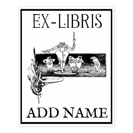 Aangepaste Ex-Libris Maple Wood Stamp Rubberstempel (Afrduk)
