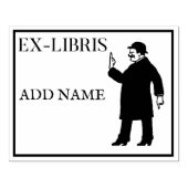 Aangepaste Ex-Libris Maple Wood Stamp Rubberstempel (Afrduk)