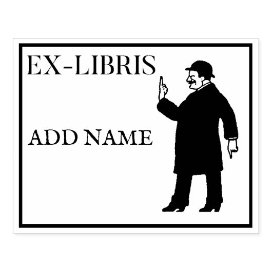 Aangepaste Ex-Libris Maple Wood Stamp Rubberstempel (Afrduk)