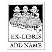 Aangepaste Ex-Libris Maple Wood Stamp Rubberstempel (Afrduk)