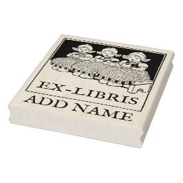 Aangepaste Ex-Libris Maple Wood Stamp Rubberstempel