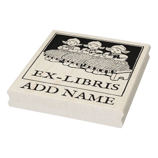 Aangepaste Ex-Libris Maple Wood Stamp Rubberstempel (Stempel)