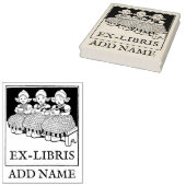 Aangepaste Ex-Libris Maple Wood Stamp Rubberstempel (Gestempeld)