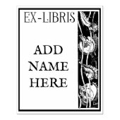 Aangepaste Ex-Libris Maple Wood Stamp Rubberstempel (Afrduk)