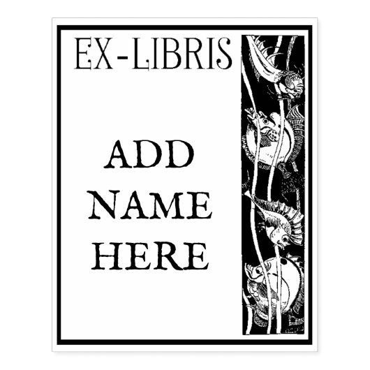 Aangepaste Ex-Libris Maple Wood Stamp Rubberstempel (Afrduk)