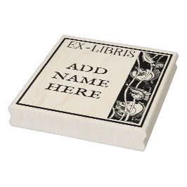 Aangepaste Ex-Libris Maple Wood Stamp Rubberstempel
