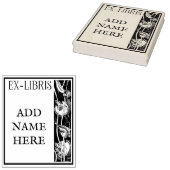 Aangepaste Ex-Libris Maple Wood Stamp Rubberstempel (Gestempeld)