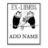 Aangepaste Ex-Libris Maple Wood Stamp Rubberstempel (Afrduk)