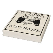 Aangepaste Ex-Libris Maple Wood Stamp Rubberstempel (Stempel)