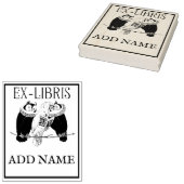 Aangepaste Ex-Libris Maple Wood Stamp Rubberstempel (Gestempeld)