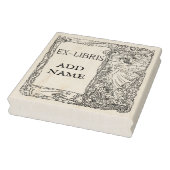 Aangepaste Ex-Libris Maple Wood Stamp Rubberstempel (Stempel)