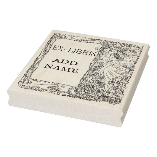 Aangepaste Ex-Libris Maple Wood Stamp Rubberstempel (Stempel)