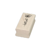 Aangepaste Ex Libris, Script Daisy Book Rubberstempel (Stempel)