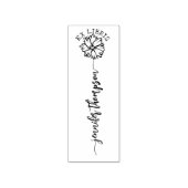 Aangepaste Ex Libris, Script Flower Book Rubberstempel (Afrduk)