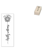 Aangepaste Ex Libris, Script Lotus Boek Rubberstempel (Gestempeld)