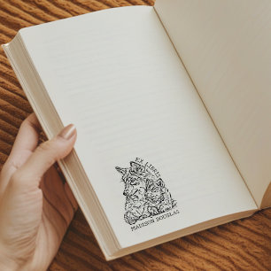 Aangepaste Ex Libris Wolf Boekplaat Rubberstempel