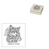 Aangepaste Ex Libris Wolf Bookplate Rubberstempel (Gestempeld)