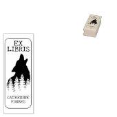 Aangepaste Ex Libris, Wolf Library Boek Rubberstempel (Gestempeld)