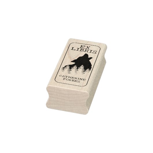 Aangepaste Ex Libris, Wolf Library Boek Rubberstempel (Stempel)