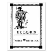 Aangepaste Ex Libris Wooden Stamp Rubberstempel (Afrduk)