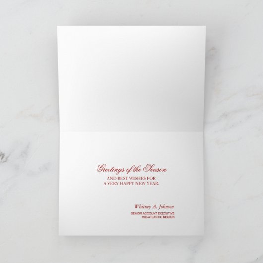 Aangepaste Executive Holiday Greeting-kaarten Feestdagen Kaart (Binnen)