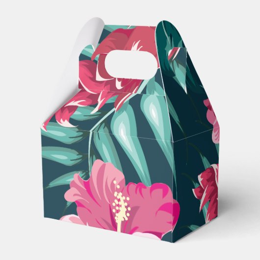 Aangepaste exotische zomerFloral Bedankdoosjes (Achterkant)