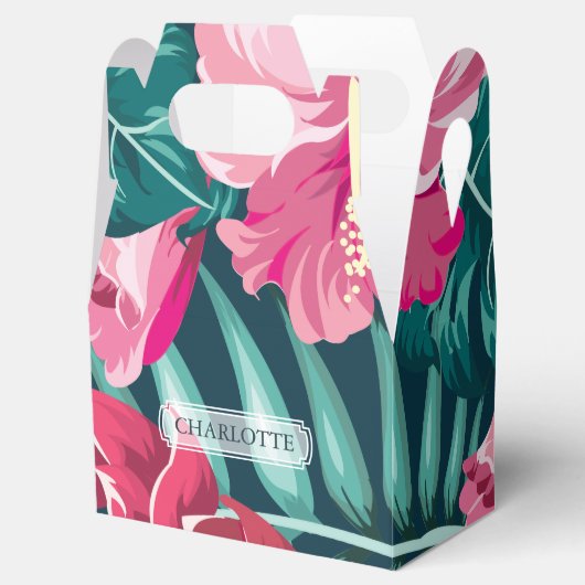 Aangepaste exotische zomerFloral Bedankdoosjes (Geopend)