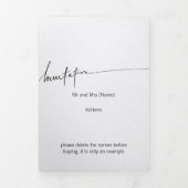 Aangepaste expeditie voor drivoudig huwelijk drieluik uitnodiging (Cover)