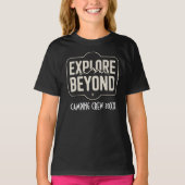 Aangepaste Explore Beyond Camping Crew 2026 T-shirt (Voorkant)