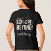 Aangepaste Explore Beyond Camping Crew 2026 Tri-Blend Shirt (Achterkant)