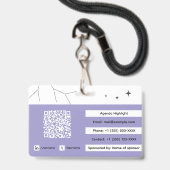 Aangepaste Expo-badge-ID Badge (Achterkant met lanyard)