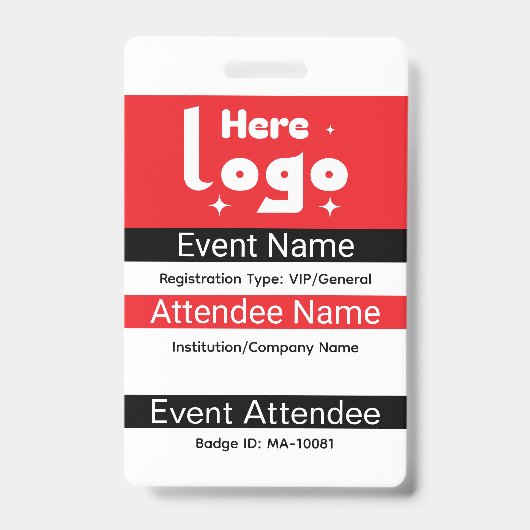Aangepaste Expo ID-badge met Qr-code Badge (Voorzijde)