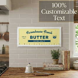 Aangepaste "Extra Zout" Boter Stok Geel Vilt Wimpel