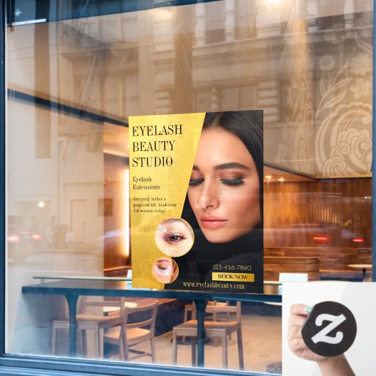 Aangepaste Eyelash Extensions Studio Bedrijfsfront Raamsticker (Cafe Raam)