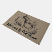 Aangepaste  ezel - Boerderij en huisdieren Deurmat (Schuin)