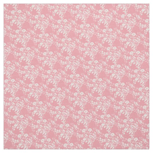 Aangepaste fabric-roze en witte Floral Stof (Swatch)