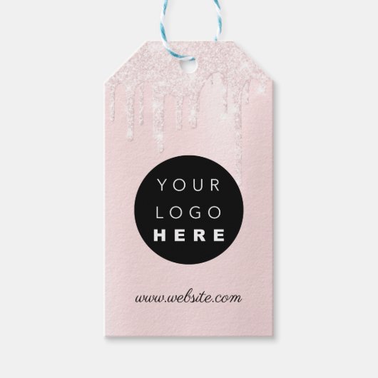 Aangepaste fabrieksroze Logo Cadeaulabel (Voorkant)