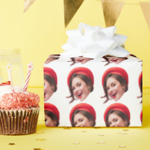 Aangepaste Face Gift Wrap Gepersonaliseerde Verpak Cadeaupapier
