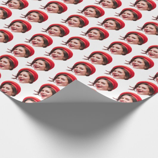Aangepaste Face Gift Wrap Gepersonaliseerde Verpak Cadeaupapier (Hoek)