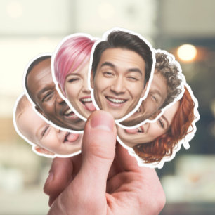 Aangepaste Face Sticker – Gepersonaliseerde 6 foto