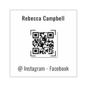 Aangepaste Facebook Business Qr Code Instagram Rubberstempel (Afrduk)