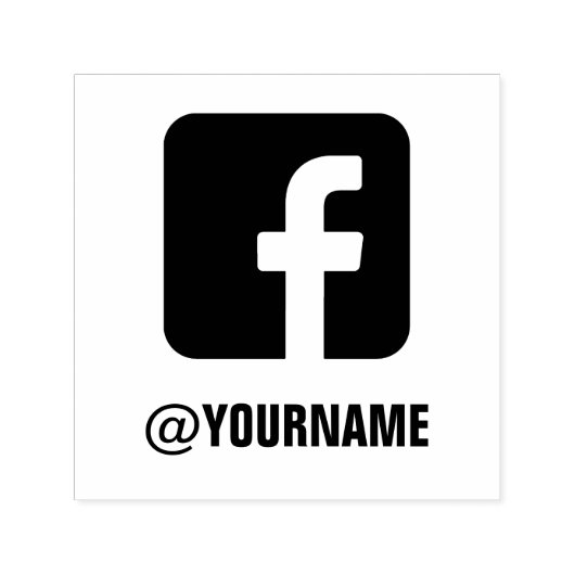 Aangepaste Facebook naam, Volg mij op Facebook Zelfinktende Stempel (Design)