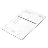 Aangepaste factuur voor mobiele notaris legale ond notitieblok (Schuin)