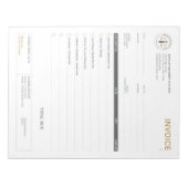 Aangepaste factuur voor mobiele notaris legale ond notitieblok (Voorkant)