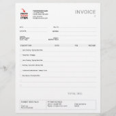 Aangepaste factuursjabloon checklist voor mobiele briefhoofd (Voorkant)