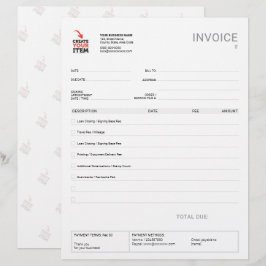 Aangepaste factuursjabloon checklist voor mobiele briefhoofd