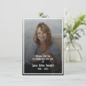 Aangepaste Fade Foto Uitvaart Kaart (Staand voorkant)