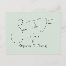 Aangepaste Faded Photo Mint minimalist Uitnodiging Briefkaart