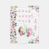 Aangepaste Fairy Baby Name Blanket Milestone Fleece Deken (Voorkant)