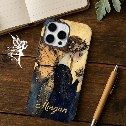 Aangepaste Fairy Navy en Goud Case-Mate iPhone Case